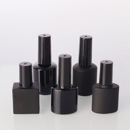 Black Nail Gel Polish Bottles