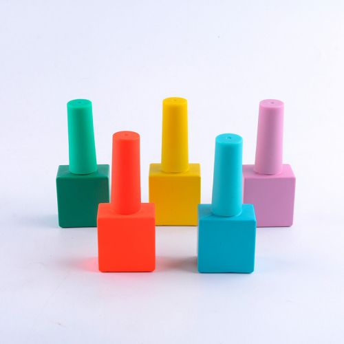 10ml Square Colorful Nail Polish Glass Bottle