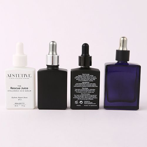 Square Shape Glass Perfume Essential Oil Dropper Bottle