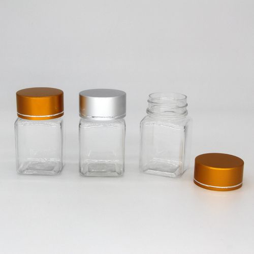 60cc Square Clear Capsule Bottles