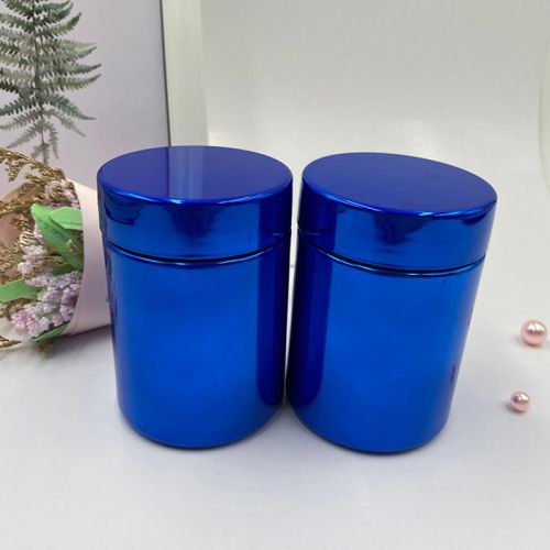 Chrome Blue HDPE Bottles