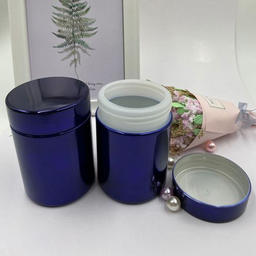 Chrome Dark Blue HDPE Bottle