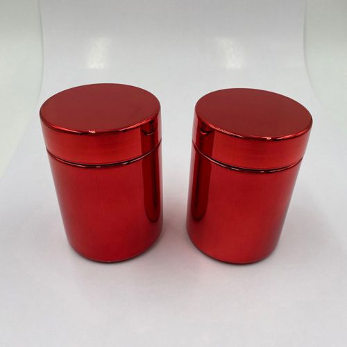 Chrome Red HDPE Bottle